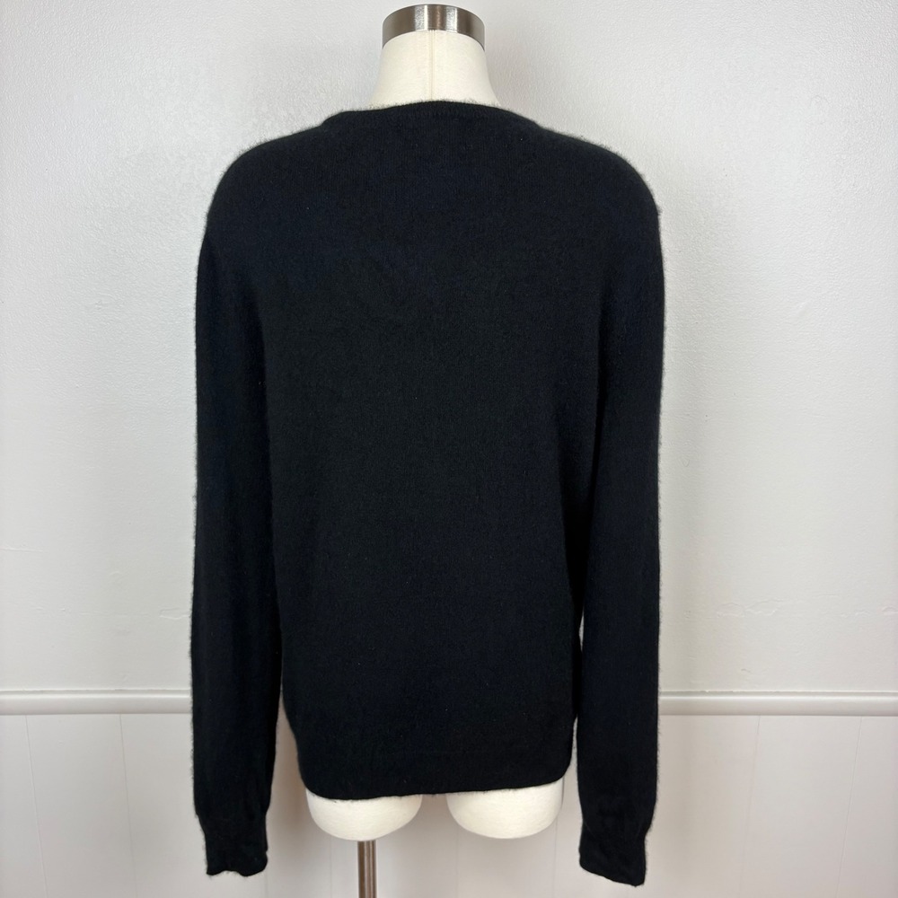 Quince Womens Cashmere Sweater Size L Black Long Sleeve Crewneck Classic Luxe - Picture 8 of 13